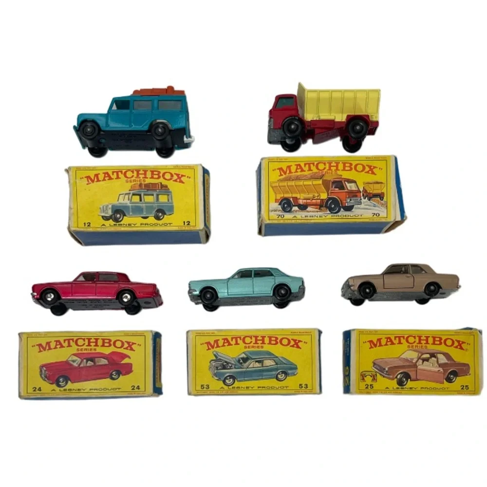Vintage Lesney Die Cast Matchbox Cars 1960’s 70’s Original Box Collection Bundle